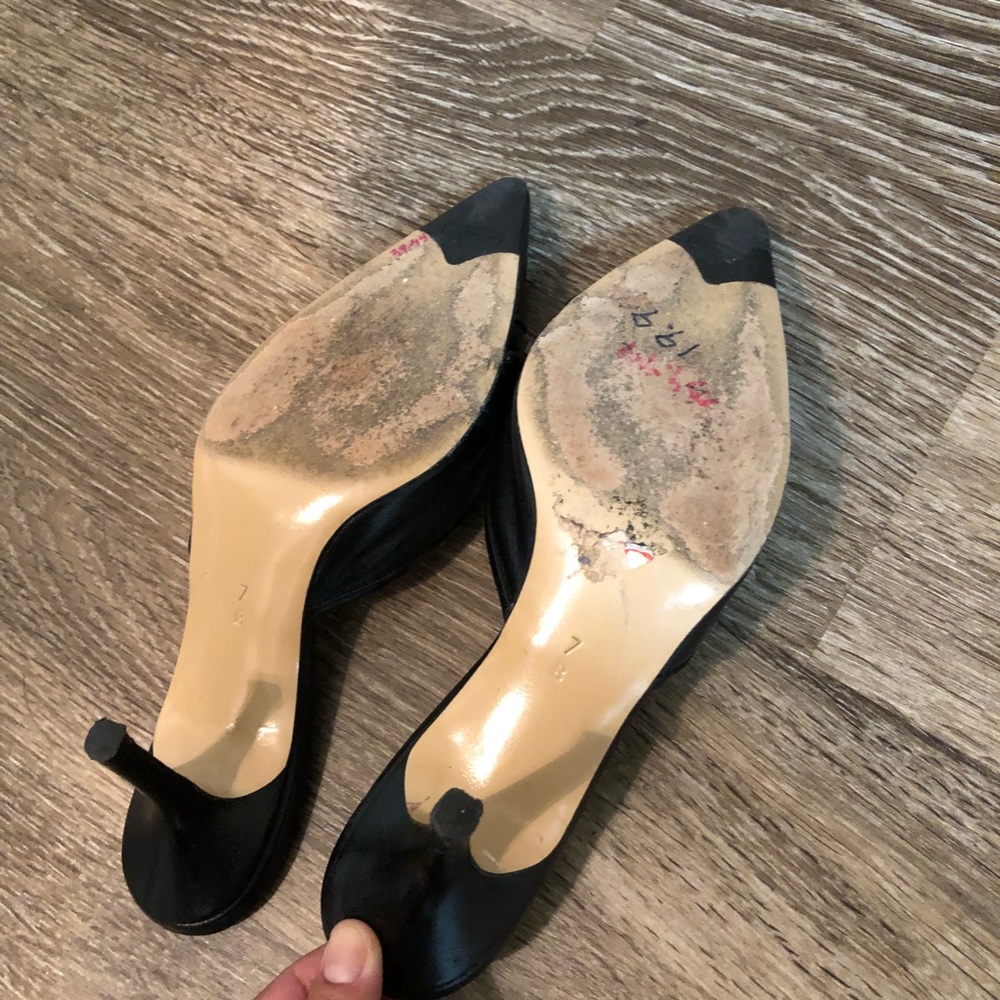 Vintage Coach closed toed black heels size 7 - Picture 5 of 5